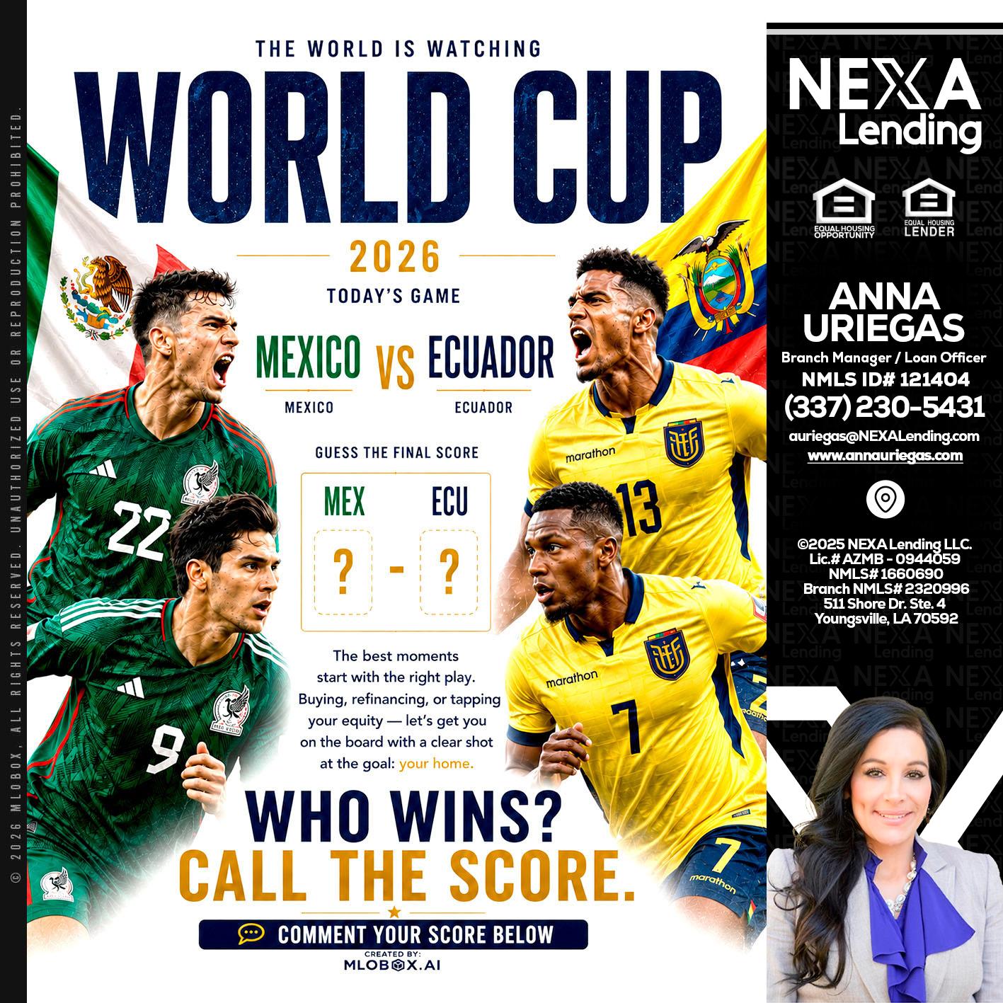WORLD CUP 2026 - Anna Uriegas -Loan Officer