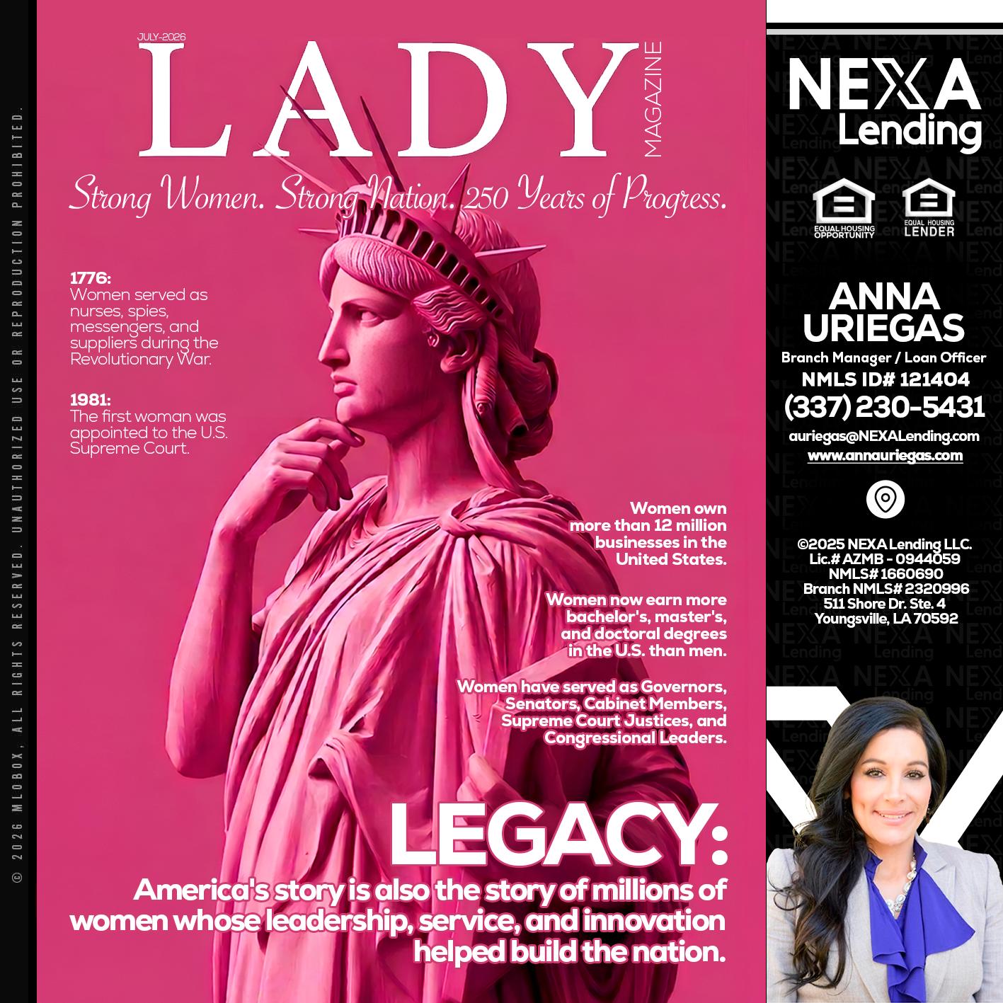 LADY LIBERTY! - Anna Uriegas -Loan Officer