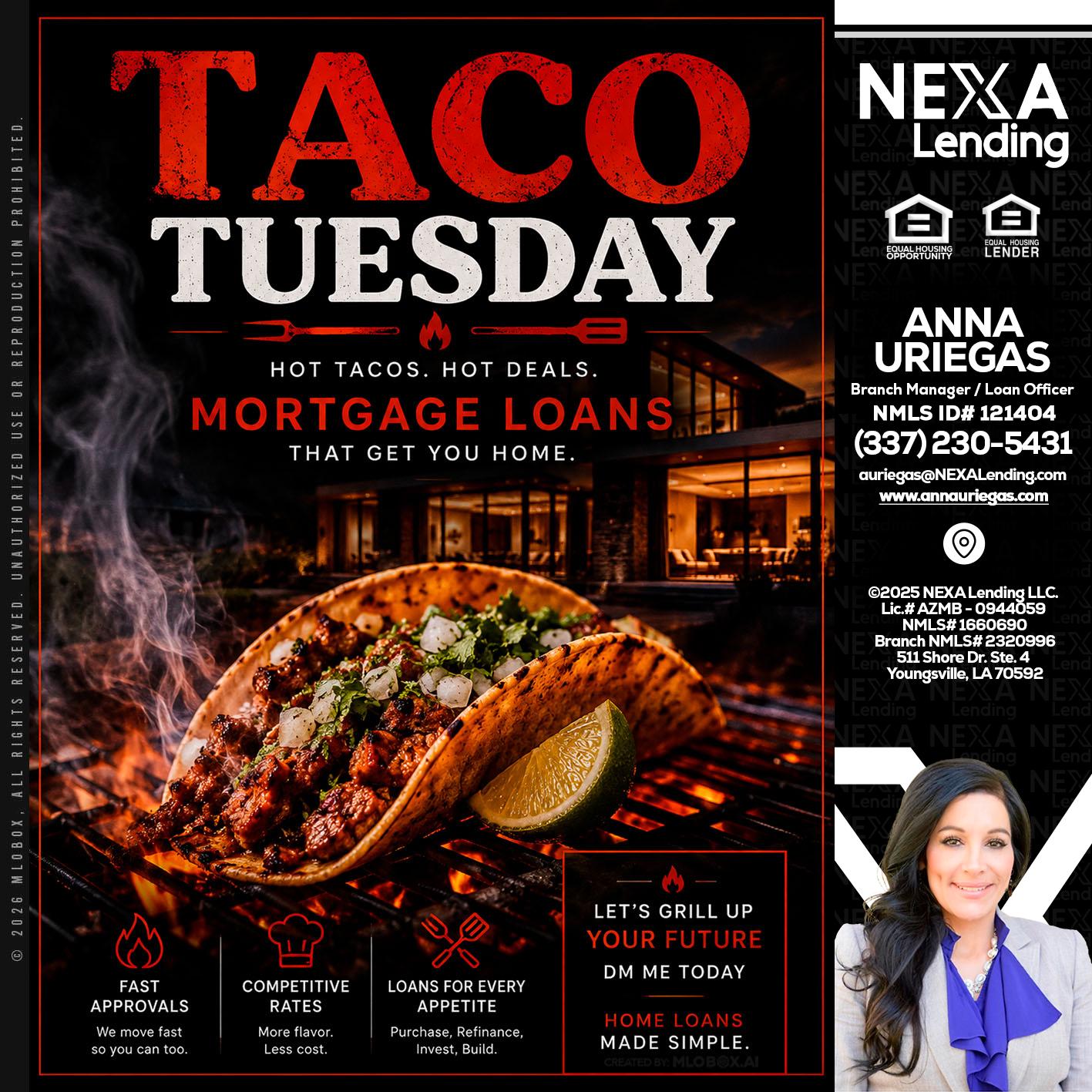 TACO TUESDAY - Anna Uriegas -Loan Officer