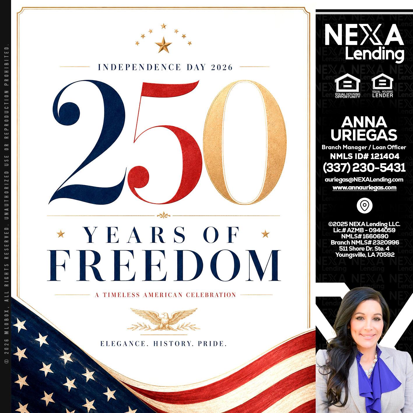 250 YEARS - Anna Uriegas -Loan Officer